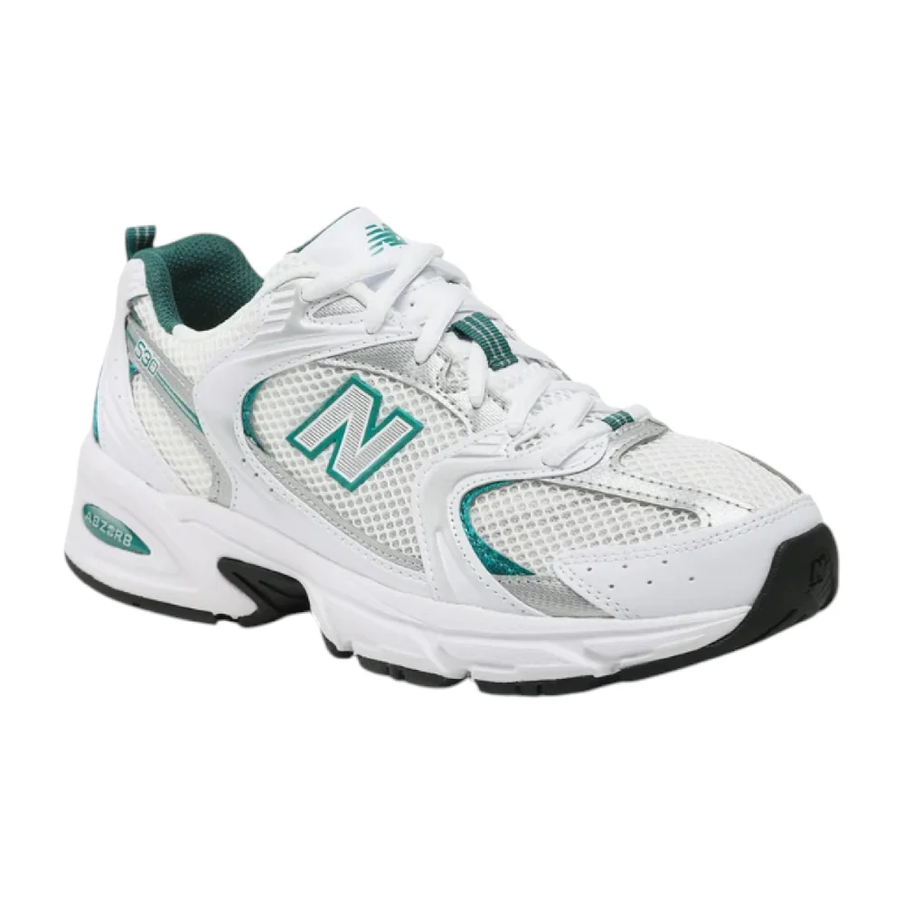 530 White Silver Green Sneakers - Image 2