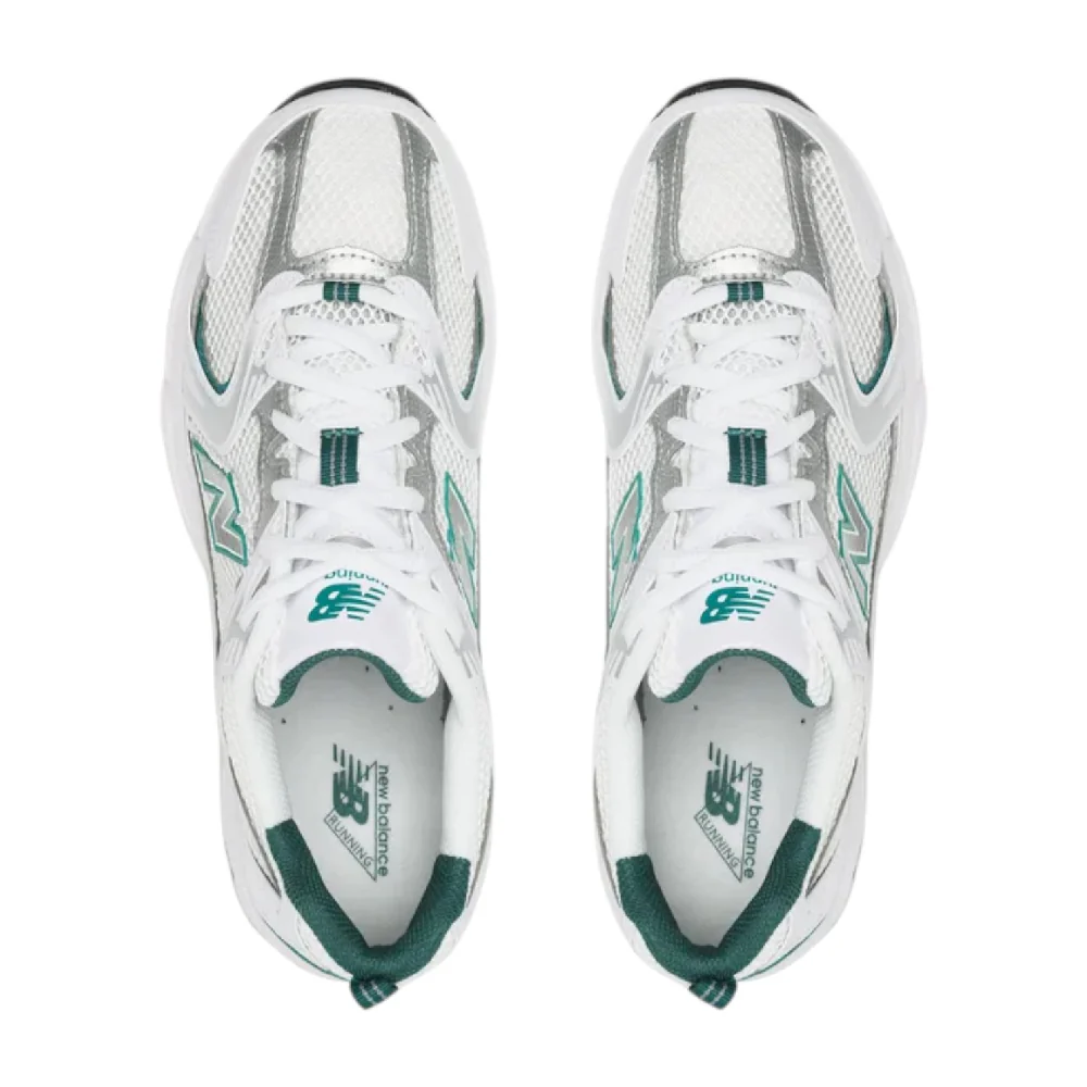 530 White Silver Green Sneakers - Image 3
