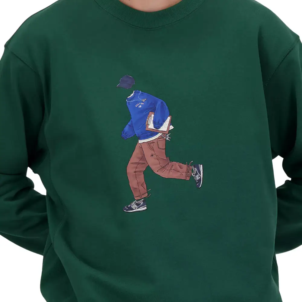 Athletics Sport Style Relaxed Crew Sweat Nightwatch Green - Image 4