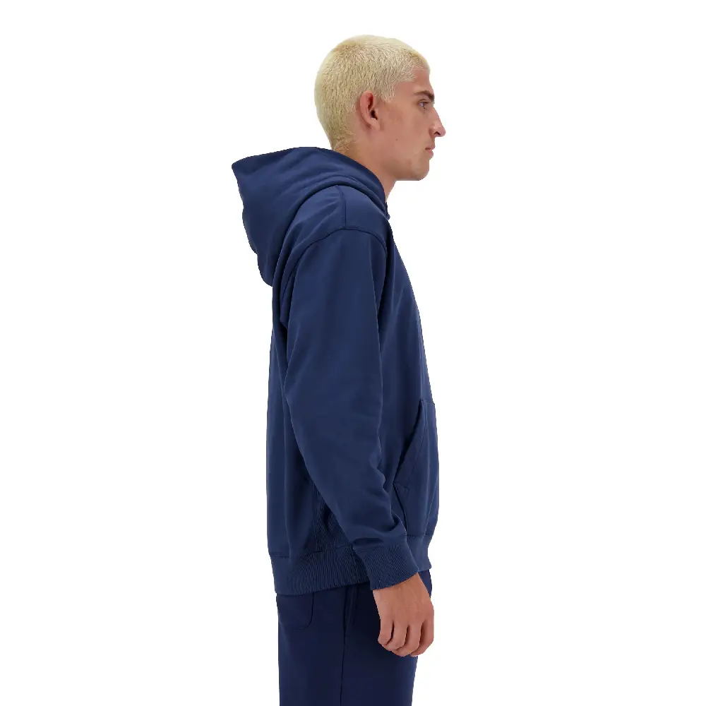 Athletics Embroidered Relaxed Hoodie Navy - Image 3