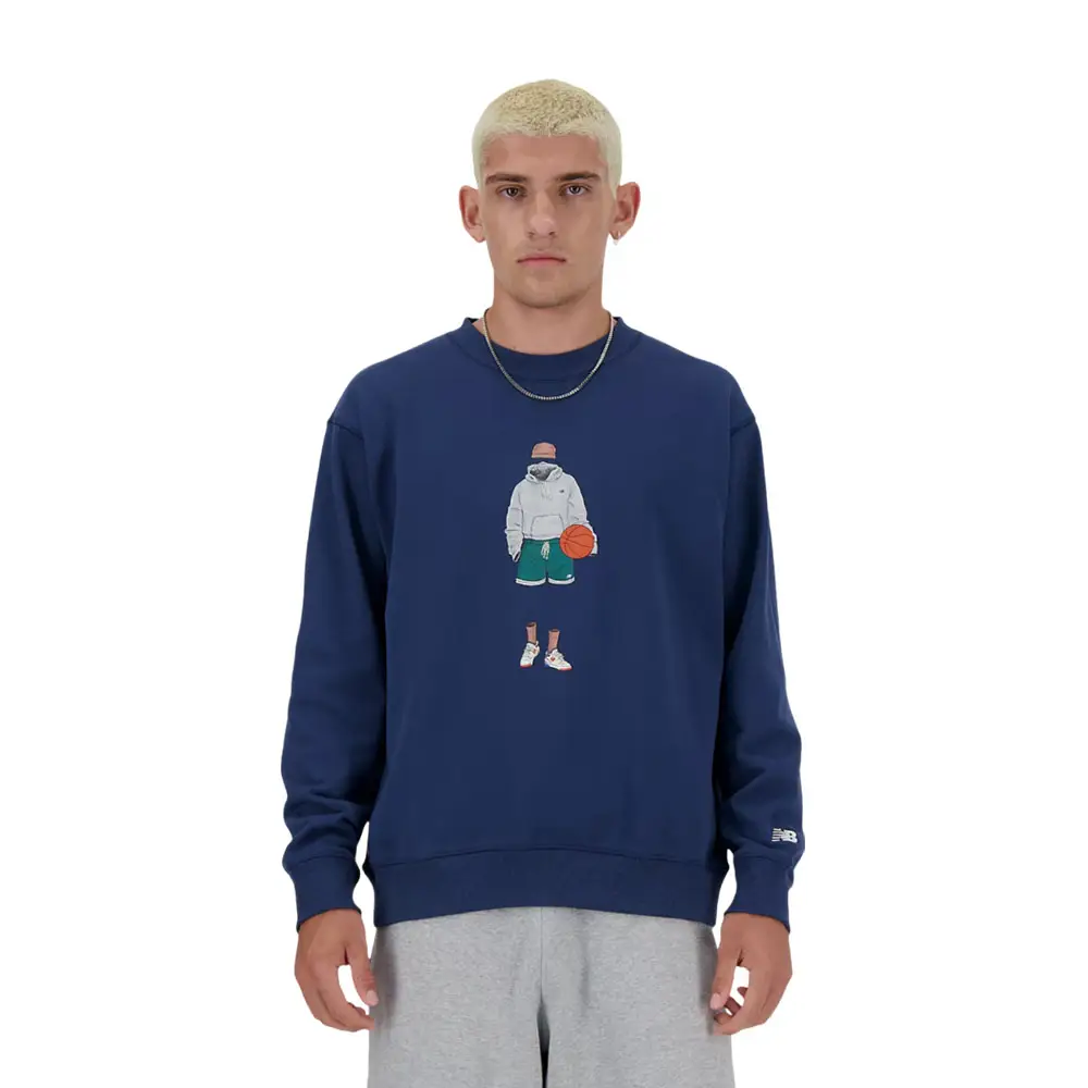 Athletics Sport Style Relaxed Crew Sweat Navy