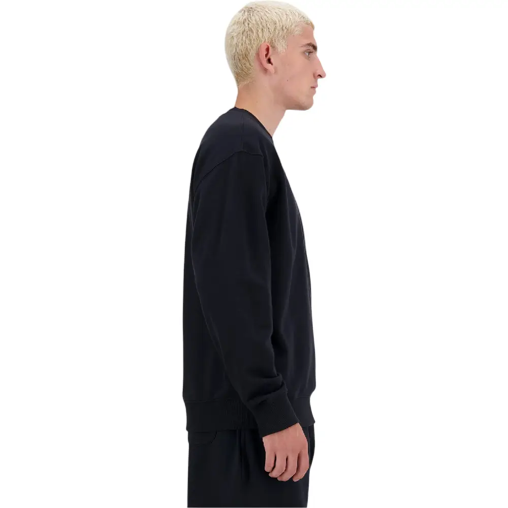 Small Logo French Terry Crew Sweat Black - Image 3