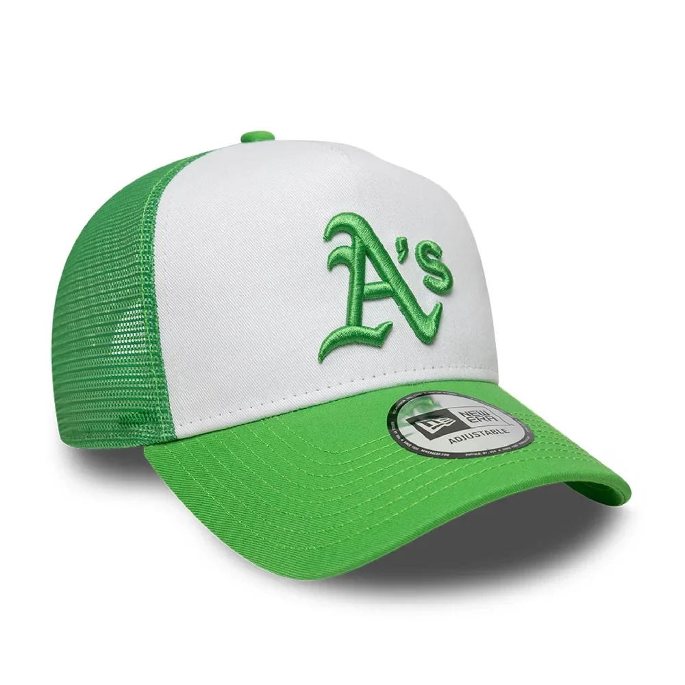 Athletics MLB League Essential Open Green 9FORTY A-Frame Trucker Adjustable Cap - Image 2