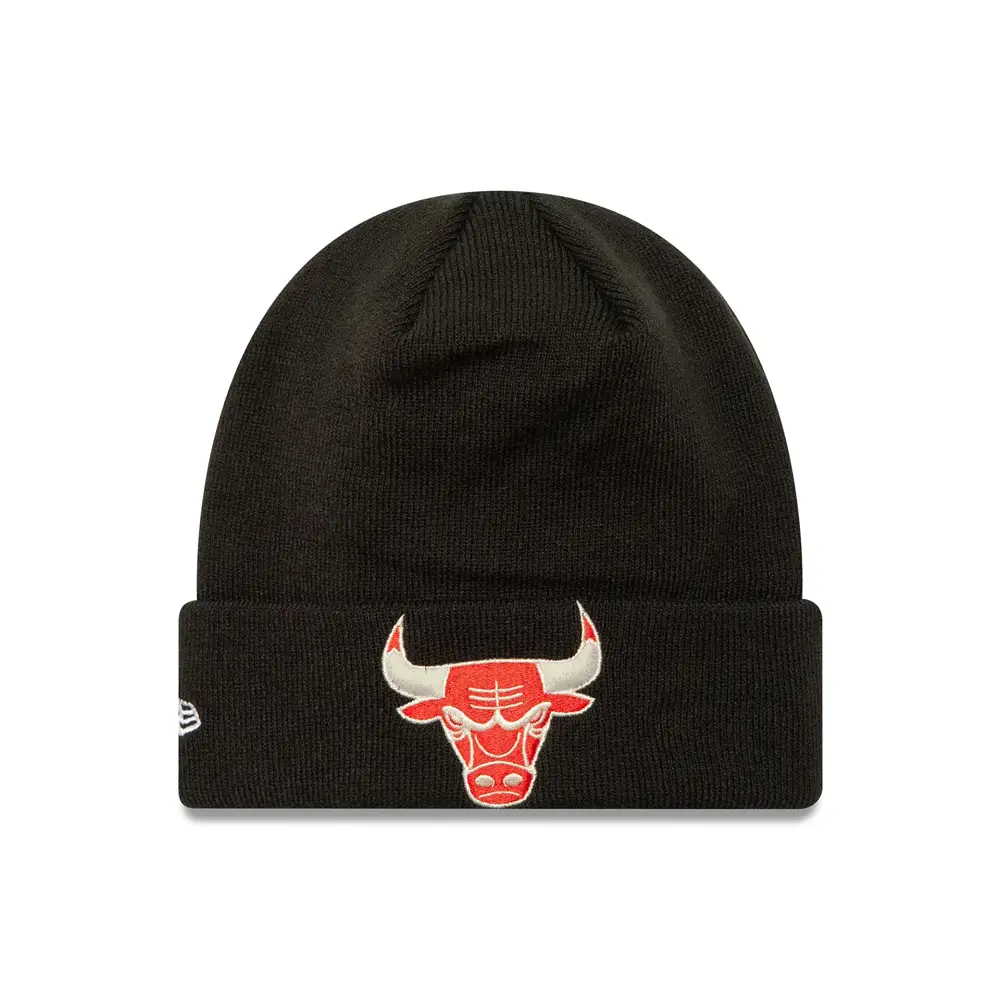 Chicago Bulls NBA Metallic Black Cuff Knit Beanie Hat - Image 2