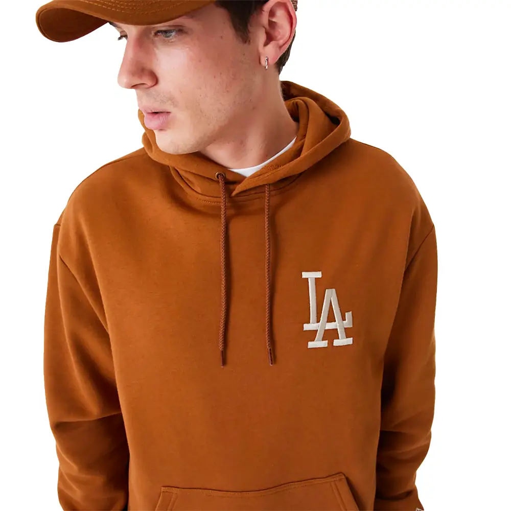 La Dodgers League Essential Oversized Brown Hoodie - Image 2