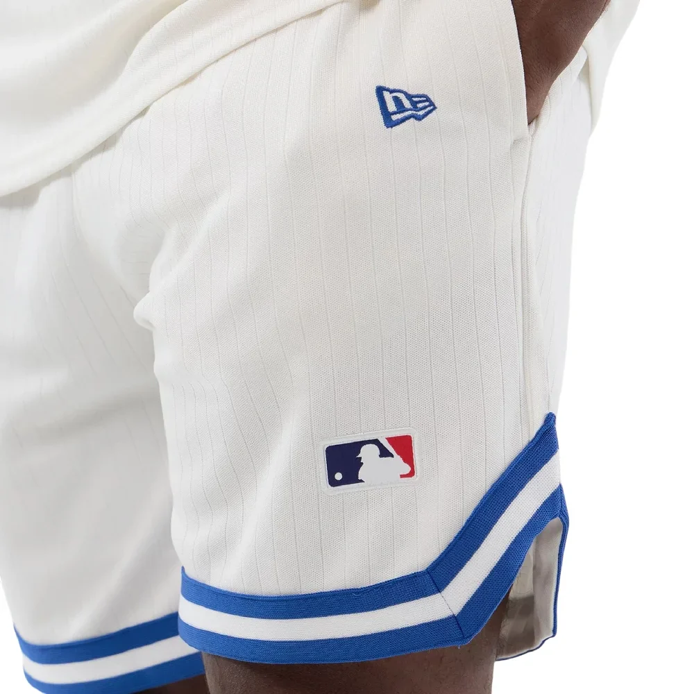 LA Dodgers MLB Arch Open White Oversized Shorts - Image 4