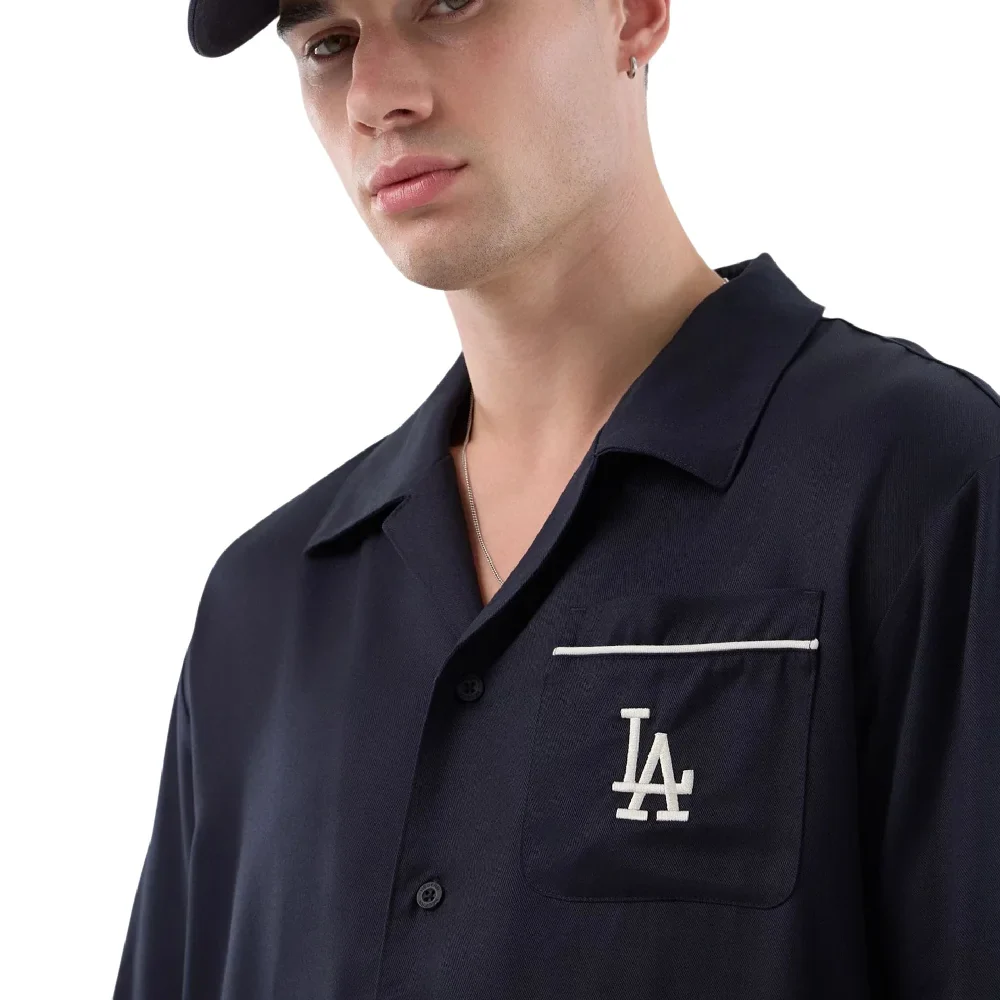 LA Dodgers MLB Graphic Revere Navy Short Sleeve Shirt - Image 3