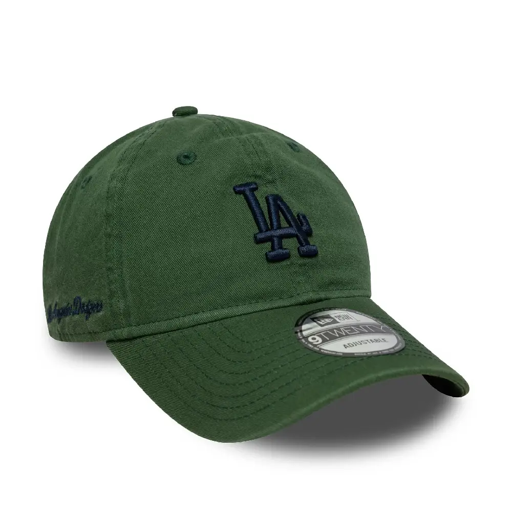 LA Dodgers MLB Washed Script Dark Green 9TWENTY Cap - Image 2