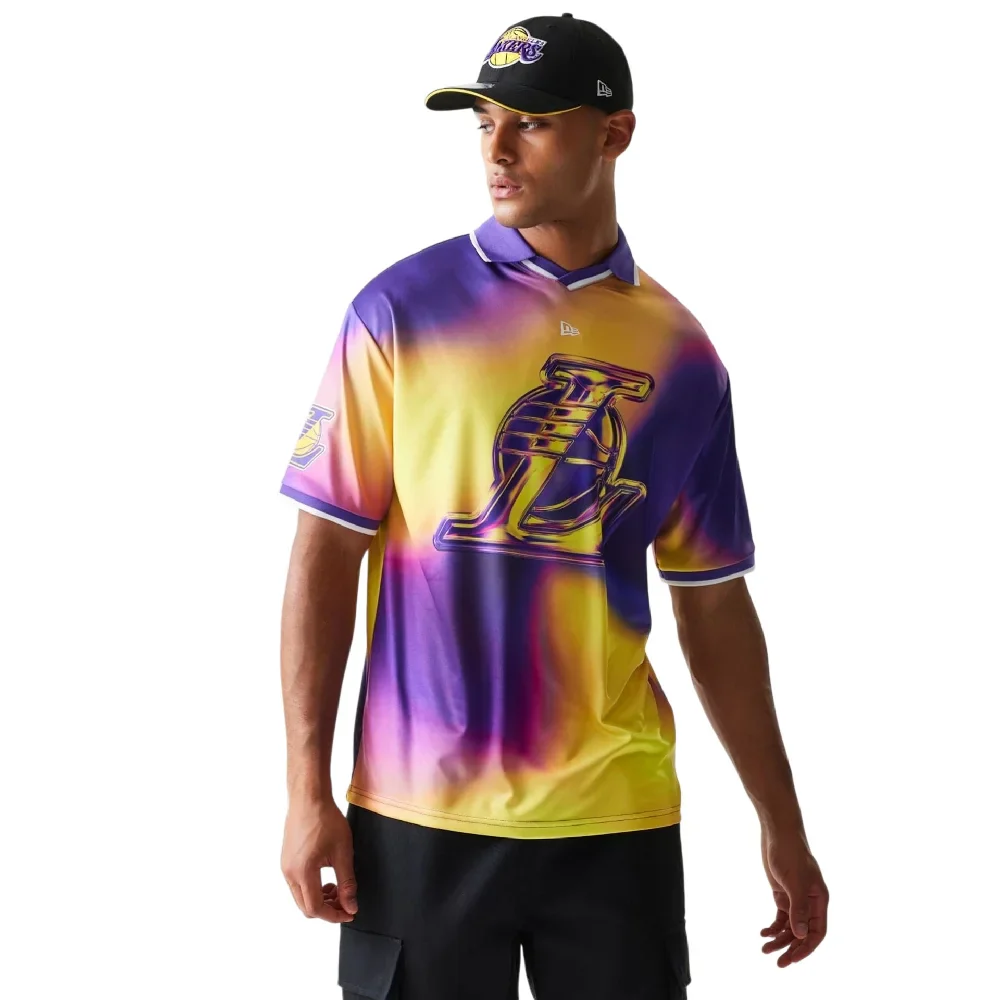LA Lakers NBA All Over Print Purple T-Shirt