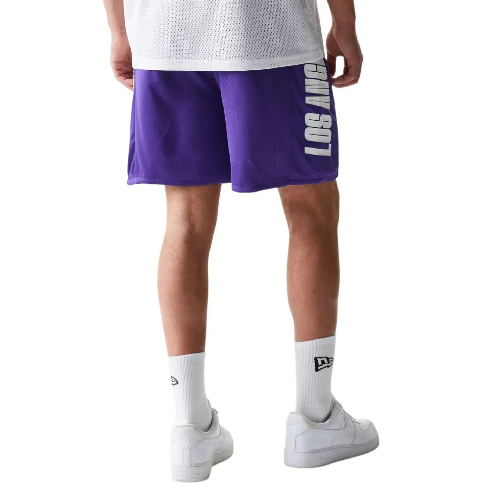 LA Lakers NBA Mesh Purple Shorts - Image 2