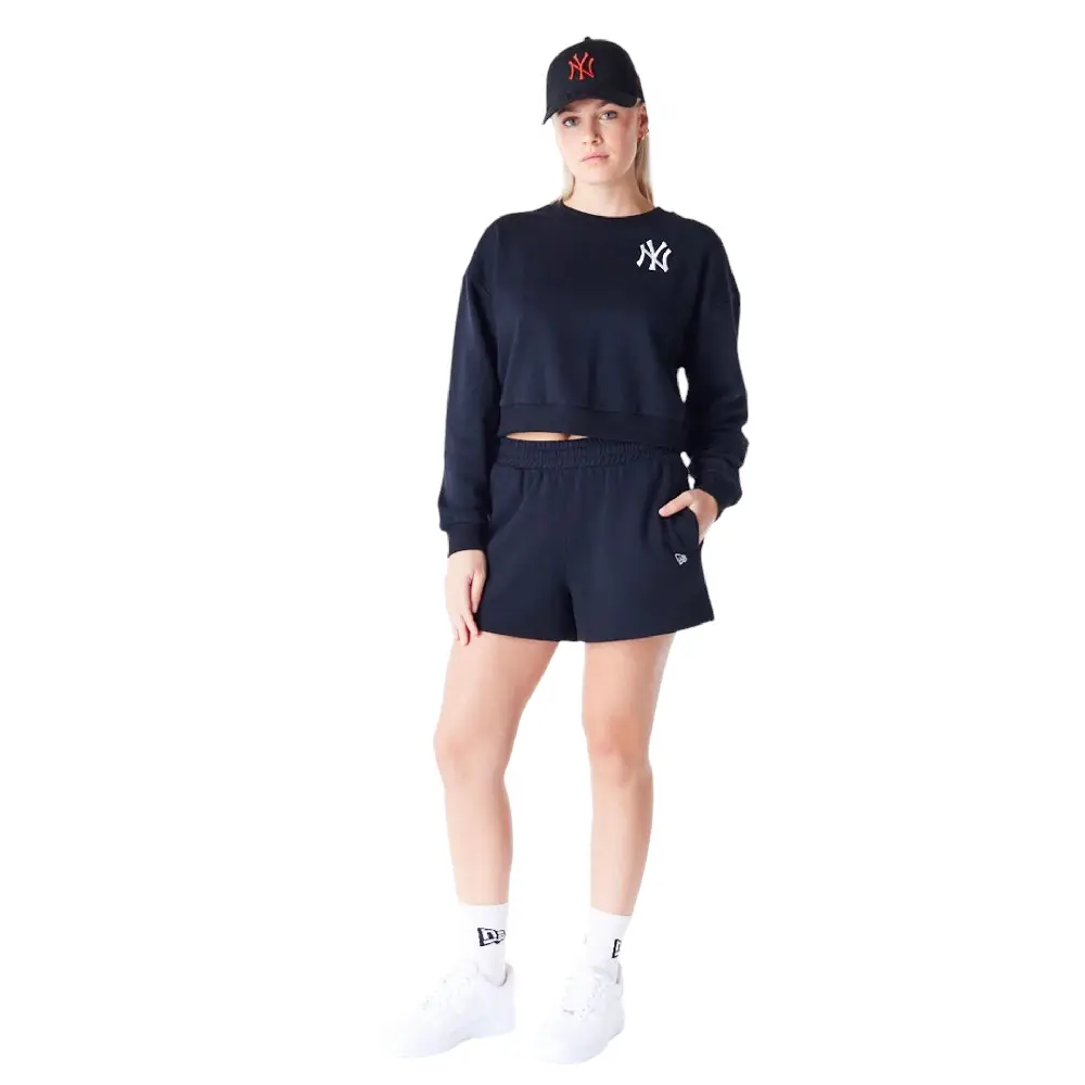 MLB League Essential New York Yankees Crop Crew Neck Sweatshirt
