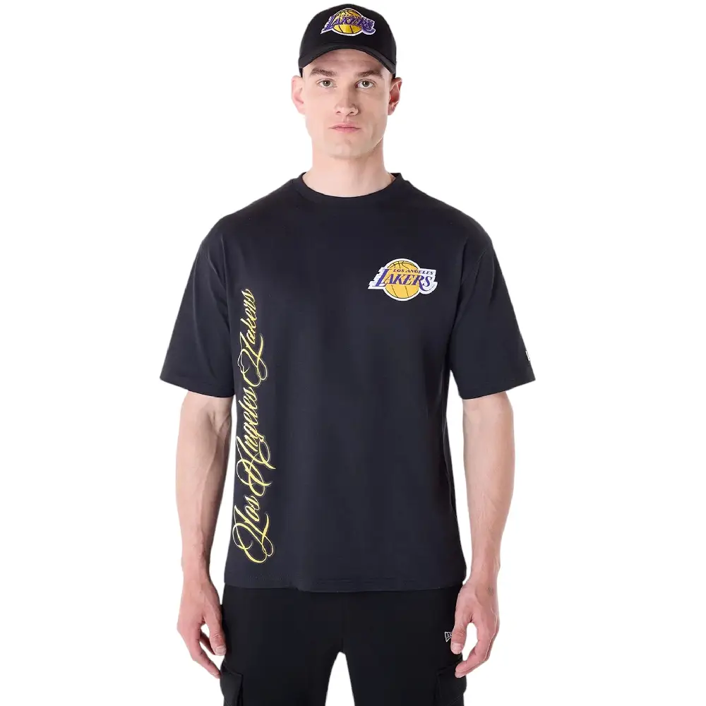 NBA Font Graphic LA Lakers T-Shirt Black