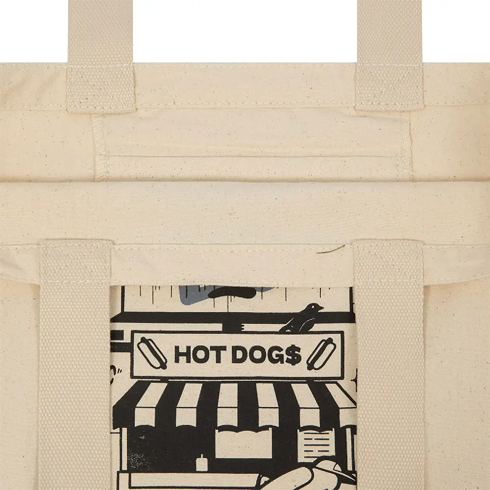 Hot Dog Graphic Stone Tote Bag - Image 4