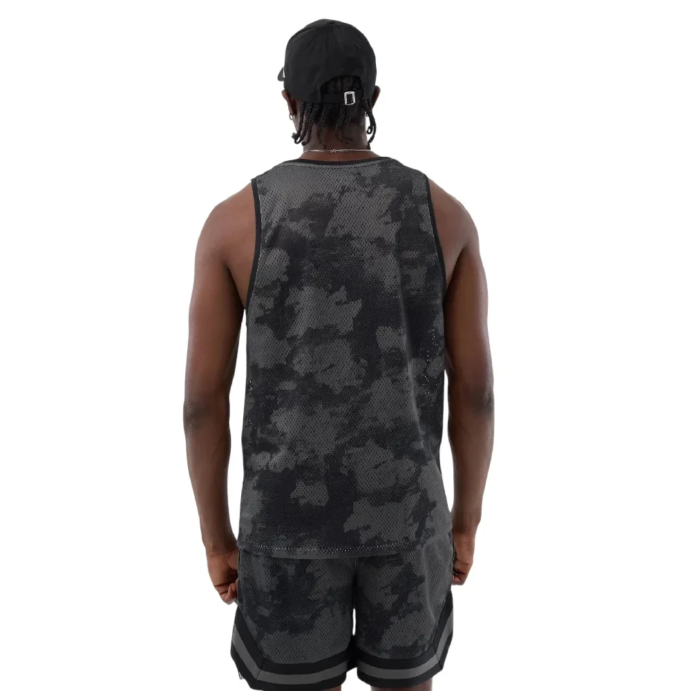 New Era All Over Print Black Camo Mesh Tank Top - Image 2