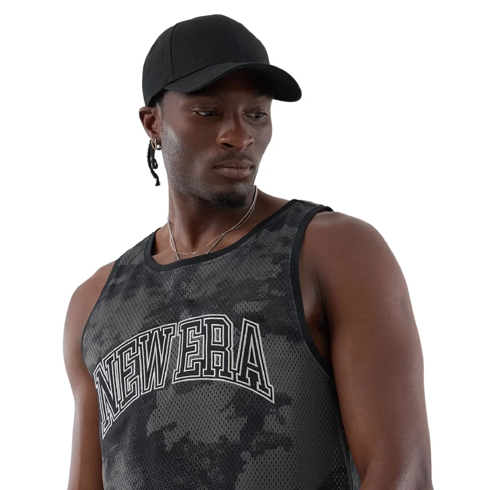 New Era All Over Print Black Camo Mesh Tank Top - Image 3