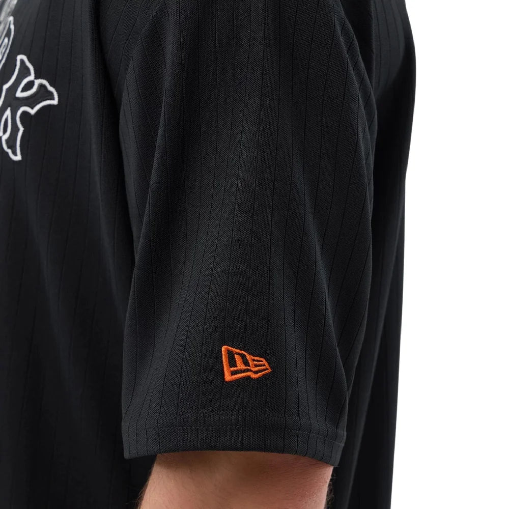 New York Mets MLB Arch Black Oversized T-Shirt - Image 4