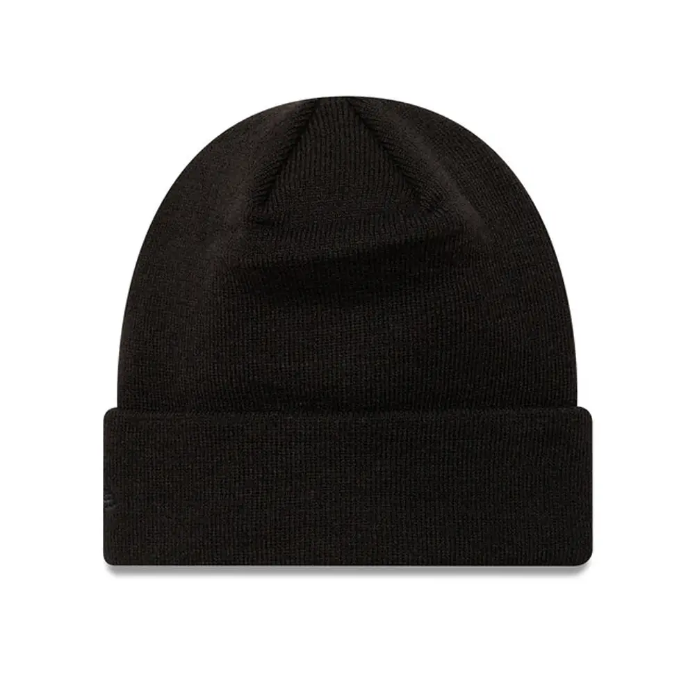 New York Yankees Metallic Badge Black Cuff Knit Beanie Hat - Image 2
