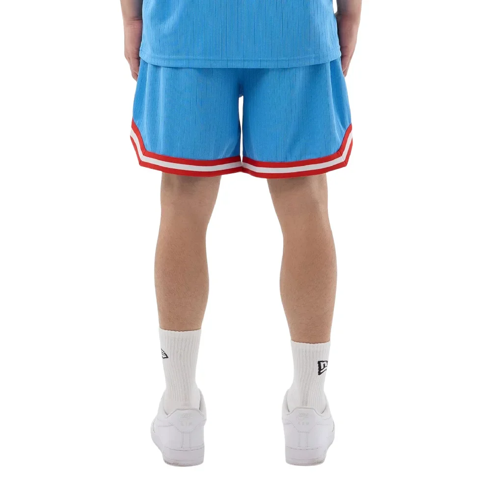 New York Yankees MLB Arch Pastel Blue Oversized Shorts - Image 2
