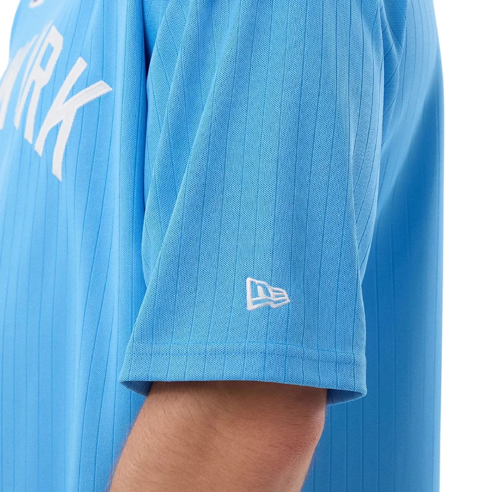 New York Yankees MLB Arch Pastel Blue Oversized T-Shirt - Image 4
