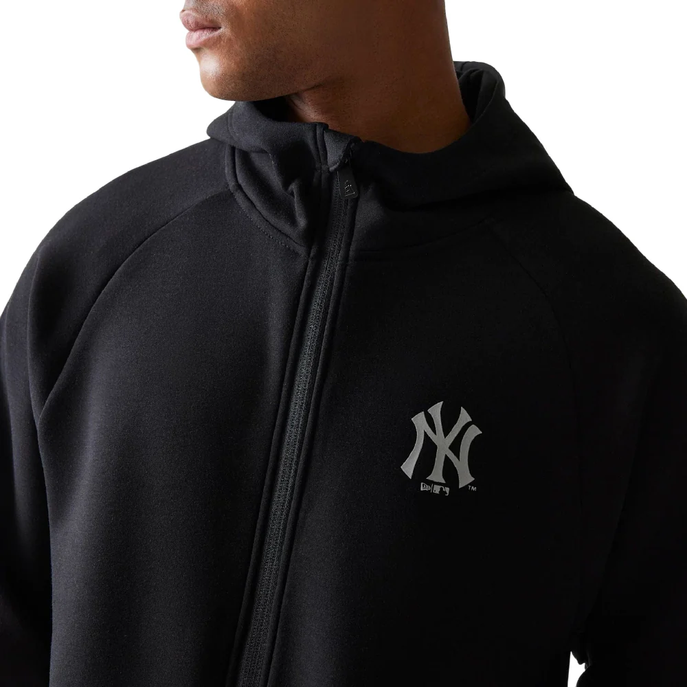 New York Yankees MLB Black Full Zip Hoodie - Image 3