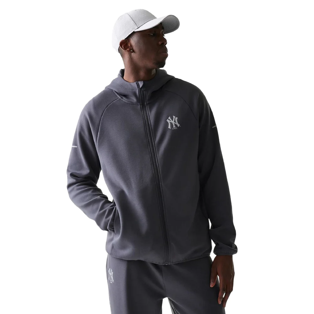 New York Yankees MLB Dark Grey Full Zip Hoodie