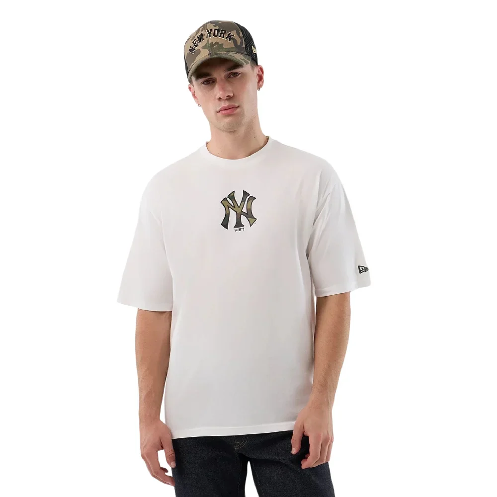 New York Yankees MLB Infill White Oversized T-Shirt