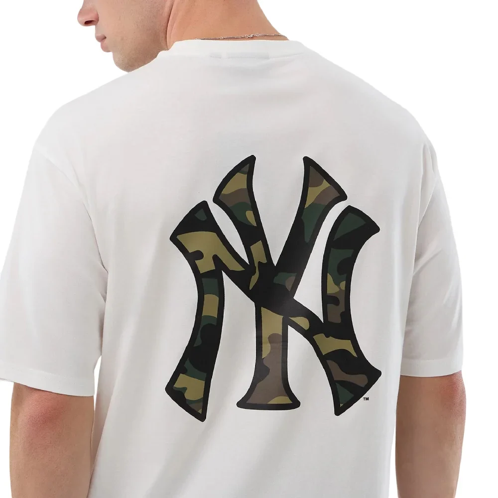 New York Yankees MLB Infill White Oversized T-Shirt - Image 4