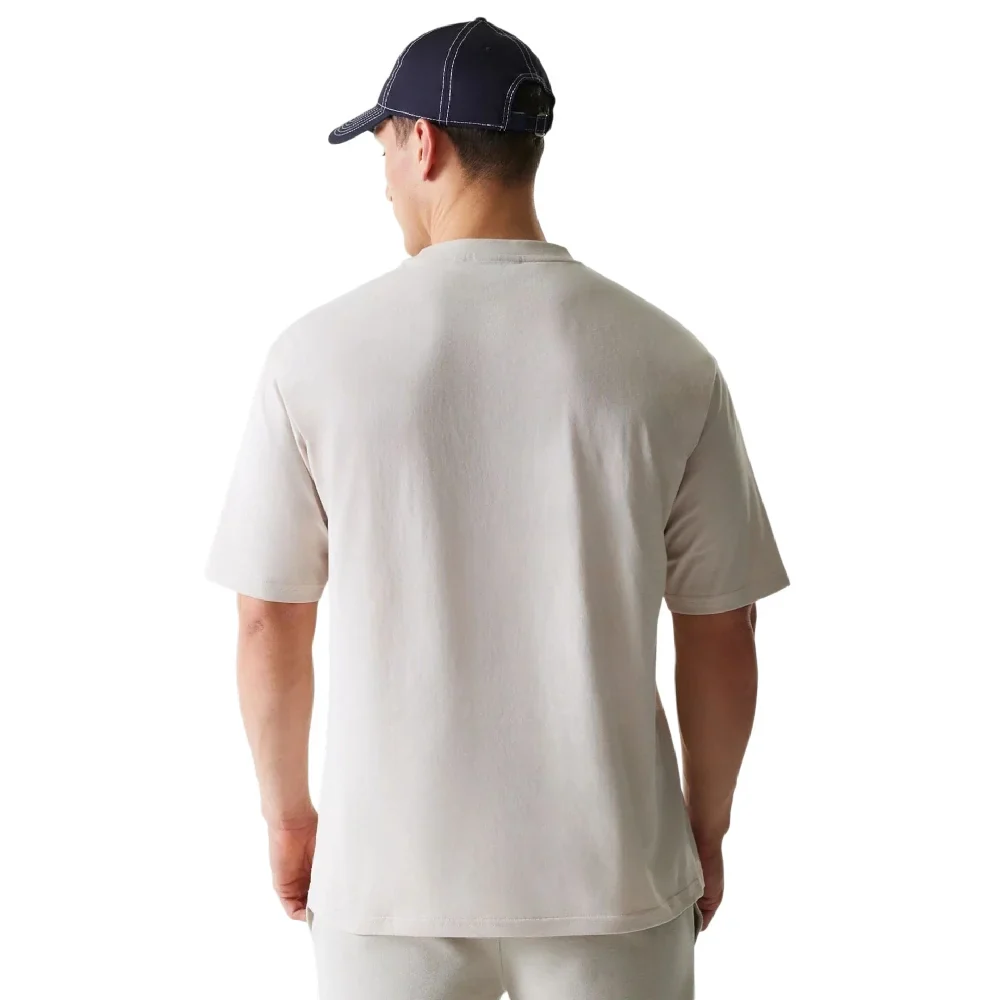 New York Yankees MLB League Essential Cream Oversized T-Shirt - Image 2