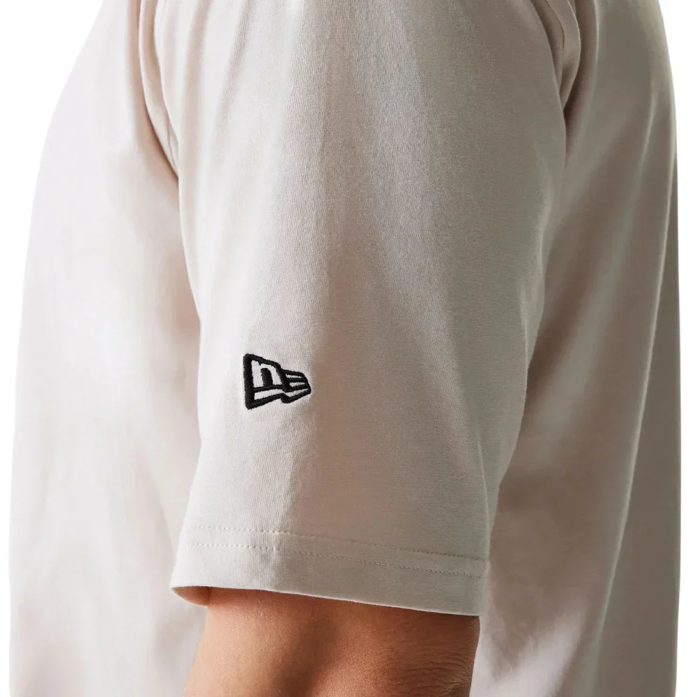 New York Yankees MLB League Essential Cream Oversized T-Shirt - Image 4