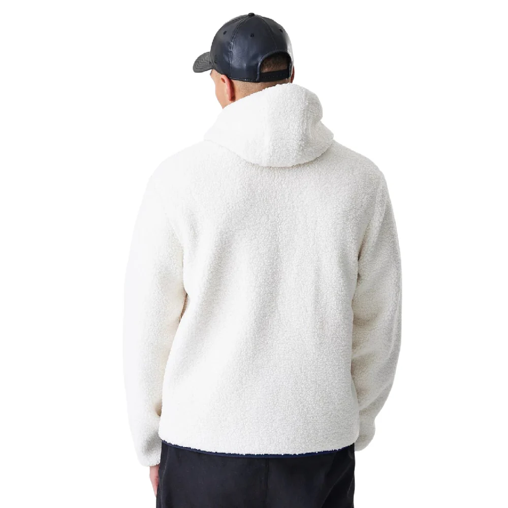 New York Yankees MLB Open White Hooded Sherpa Jacket - Image 2