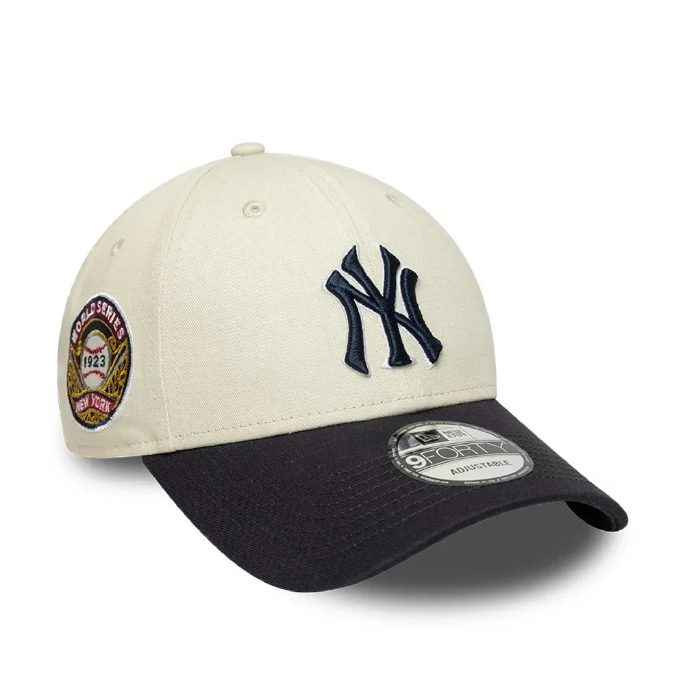 New York Yankees MLB World Series Patch Cream 9FORTY Adjustable Cap - Image 2