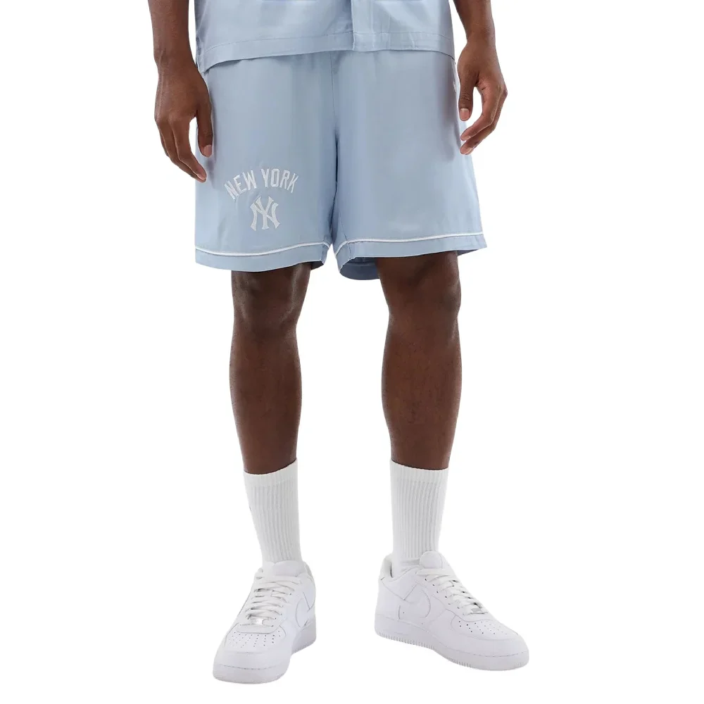 New York Yankees MLB Woven Pastel Blue Shorts
