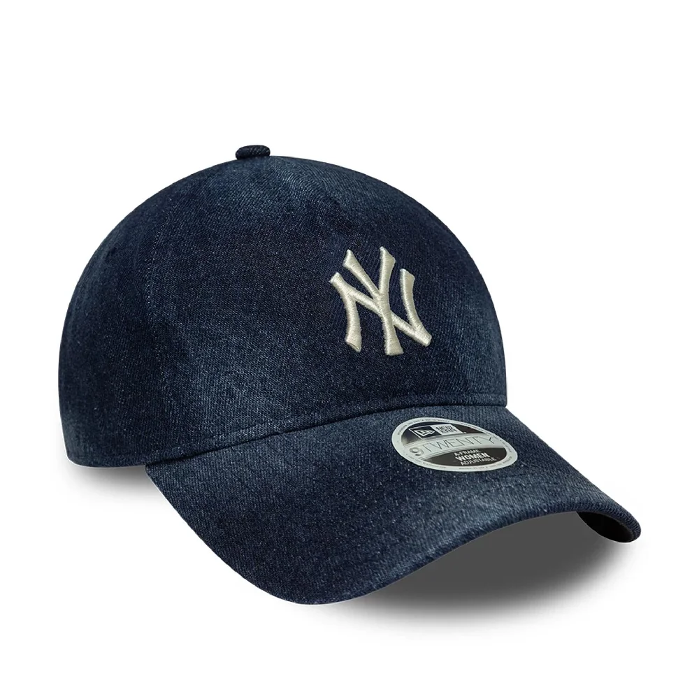 New York Yankees Womens MLB Denim Navy 9TWENTY A-Frame Adjustable Cap - Image 2