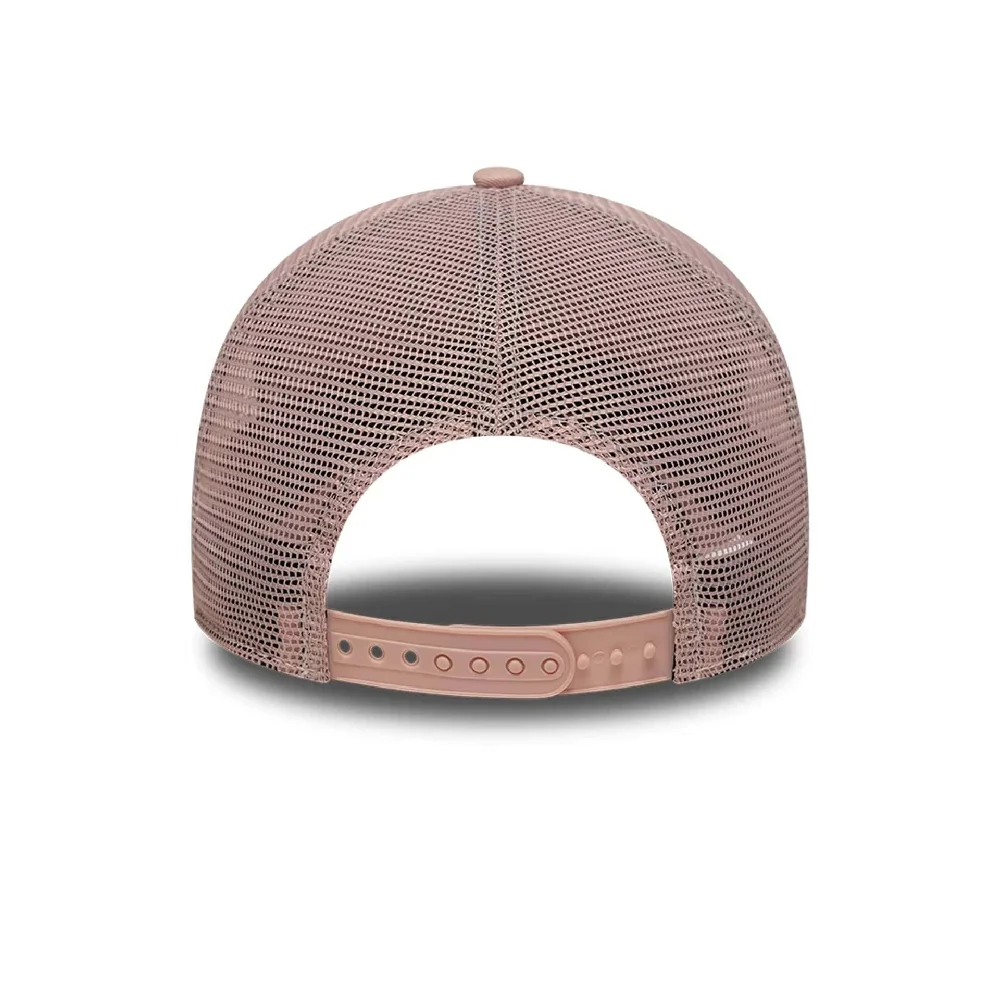 New York Yankees Womens MLB Floral Pastel Pink 9FORTY A-Frame Trucker Adjustable Cap - Image 3