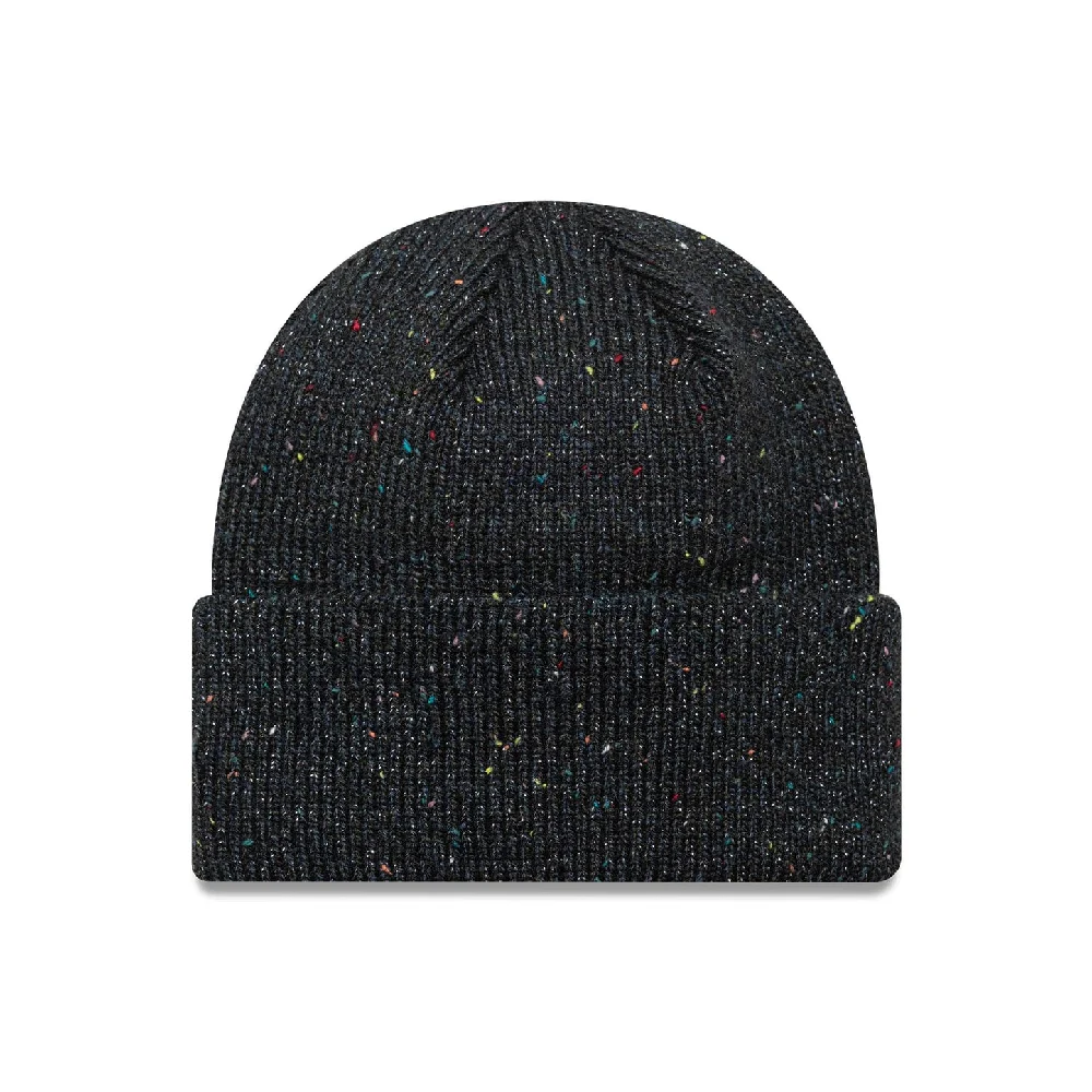 New York Yankees Womens MLB Glitter Black Cuff Knit Beanie Hat - Image 2