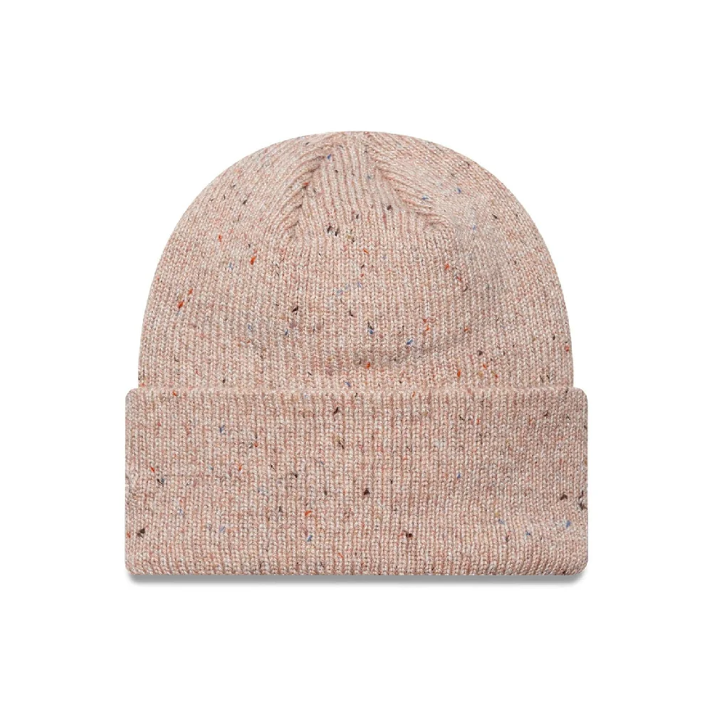 New York Yankees Womens MLB Glitter Pastel Pink Cuff Knit Beanie Hat - Image 2