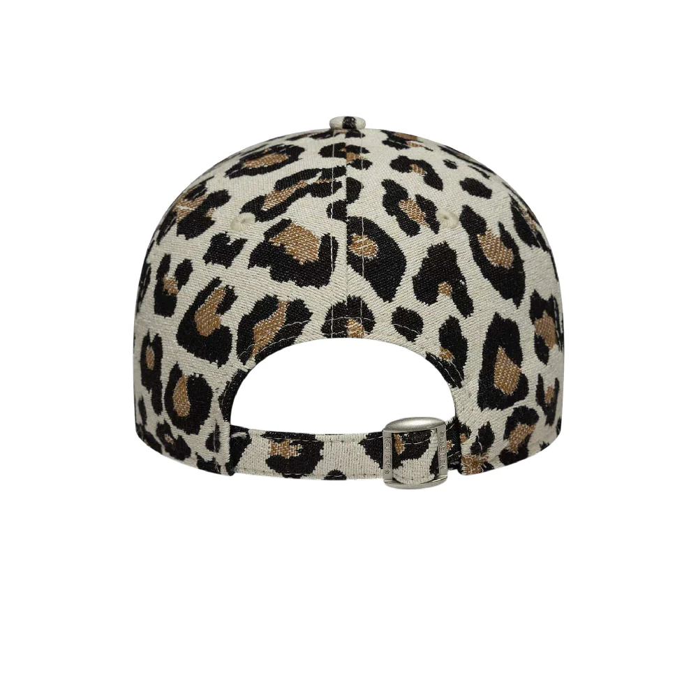 New York Yankees Womens MLB Leopard Midi Light Beige 9FORTY Cap - Image 3