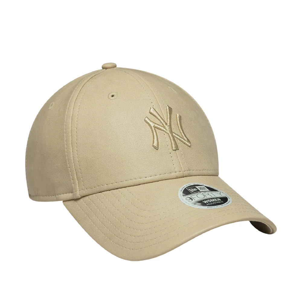 New York Yankees Womens MLB PU Light Beige 9FORTY Cap - Image 2