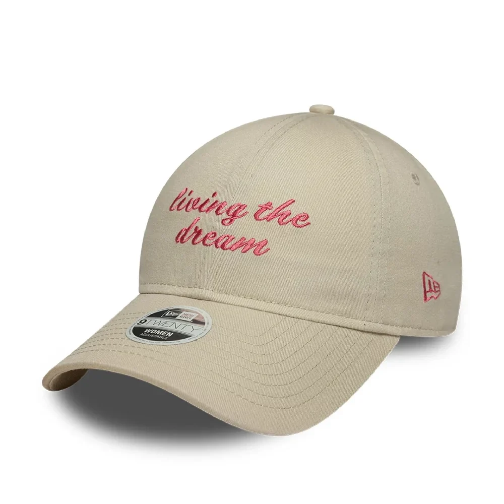 Womens New Era Slogan Cream 9TWENTY Adjustable Cap