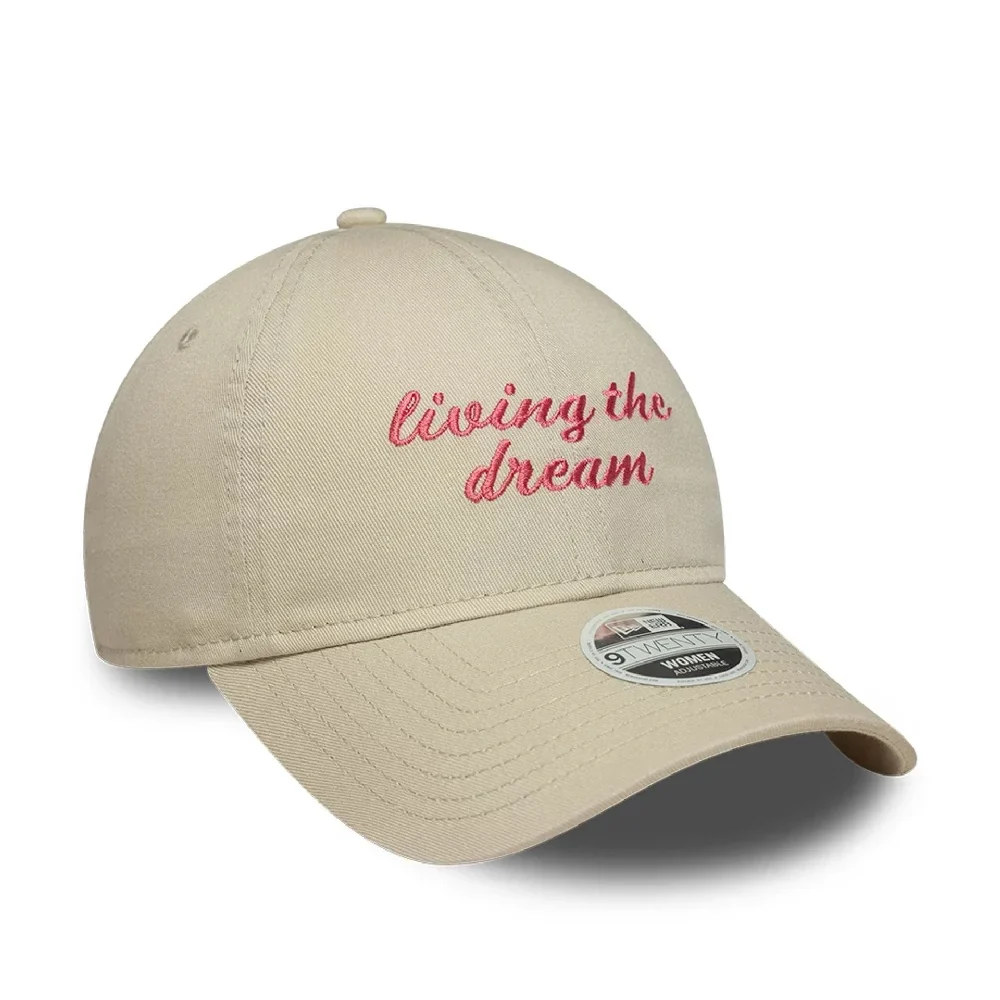 Womens New Era Slogan Cream 9TWENTY Adjustable Cap - Image 2