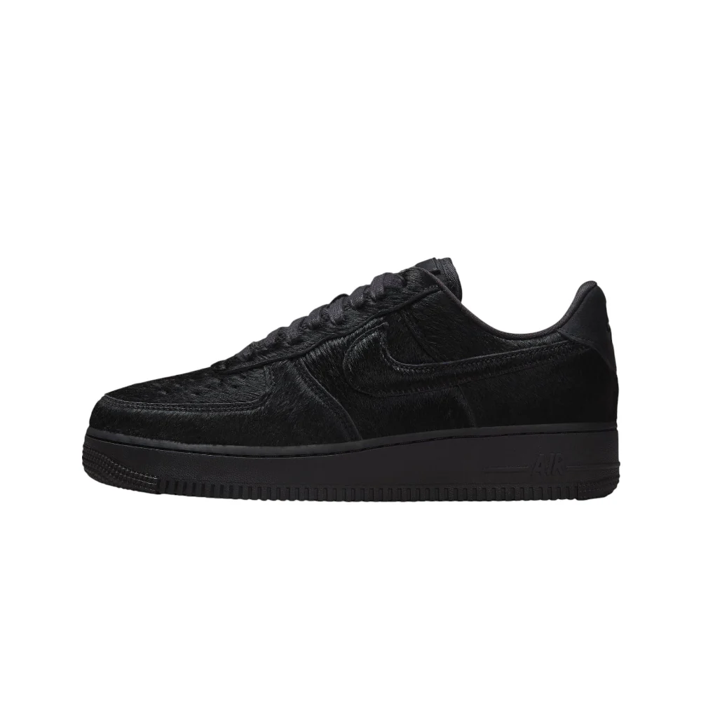Air Force 1 07 Low Pony Hair Black Sneakers
