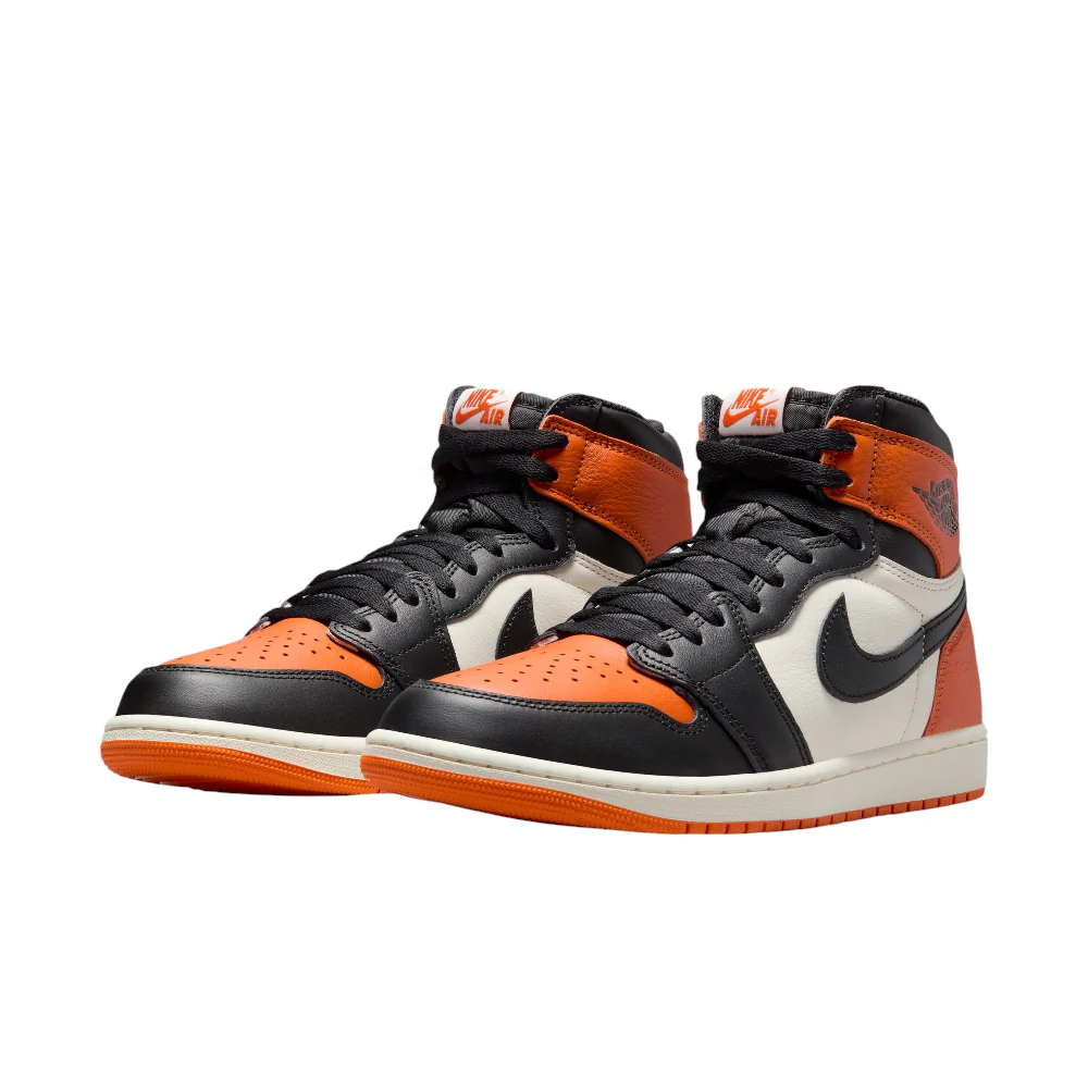 Air Jordan 1 Retro High OG Shattered Backboard Orange White and Black Sneakers - Image 2