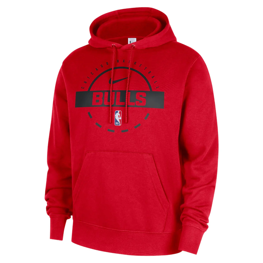 Chicago Bulls Club Nike NBA Practice Pullover Hoodie Red