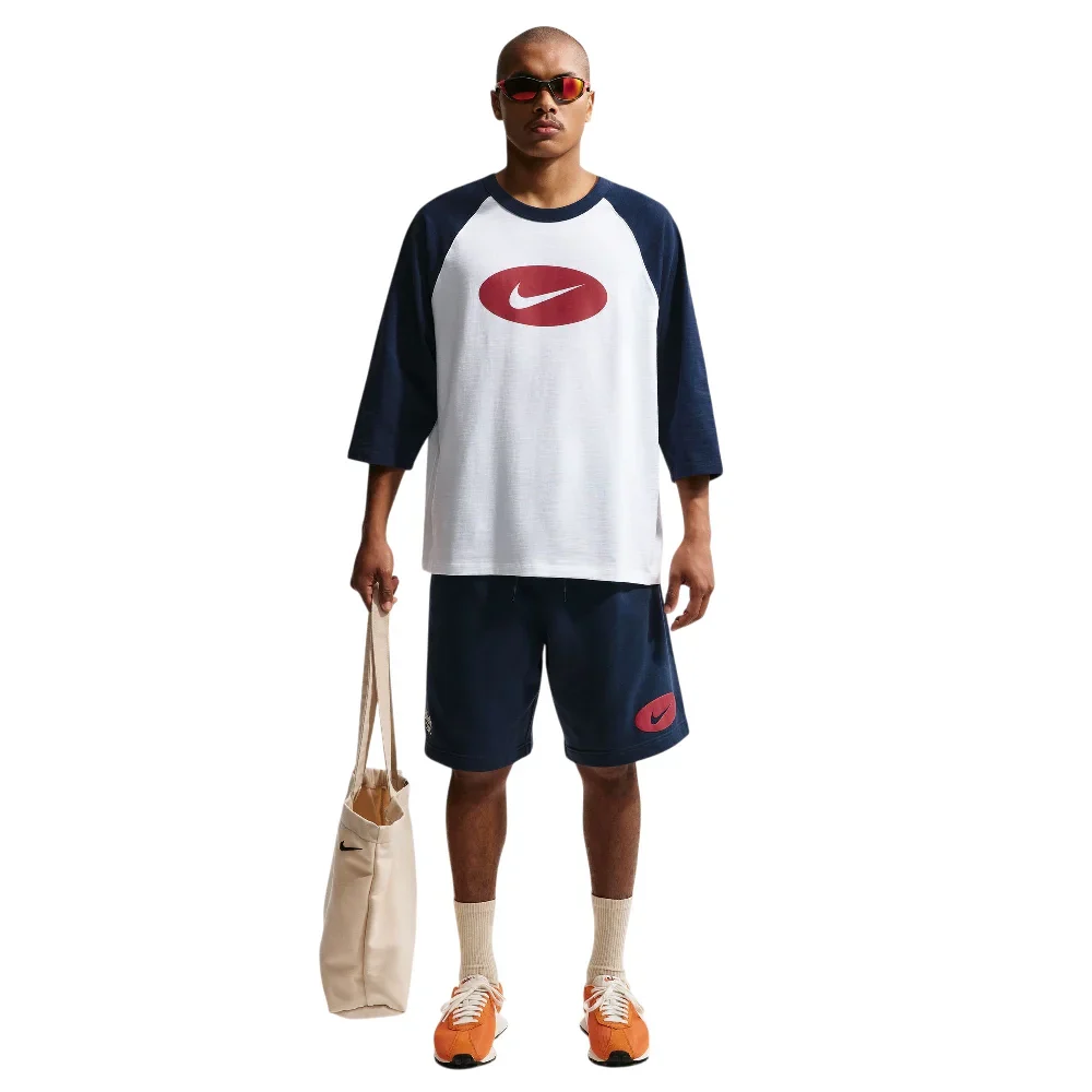 Club 3/4-Sleeve Raglan Top Blue