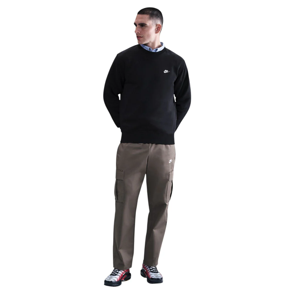 Club Fleece Crew Sweat Black