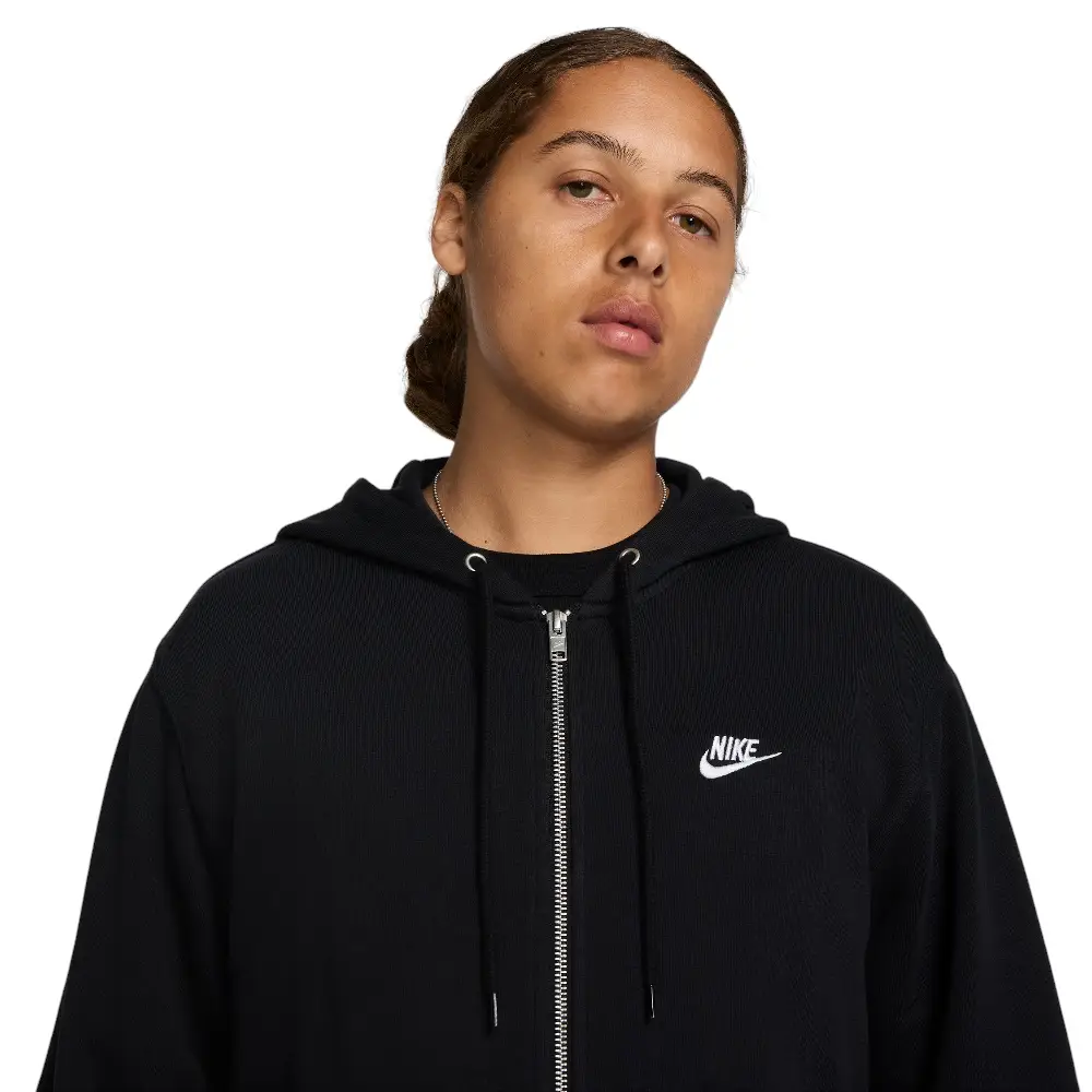 Club French Terry Full-Zip Hoodie Black - Image 3