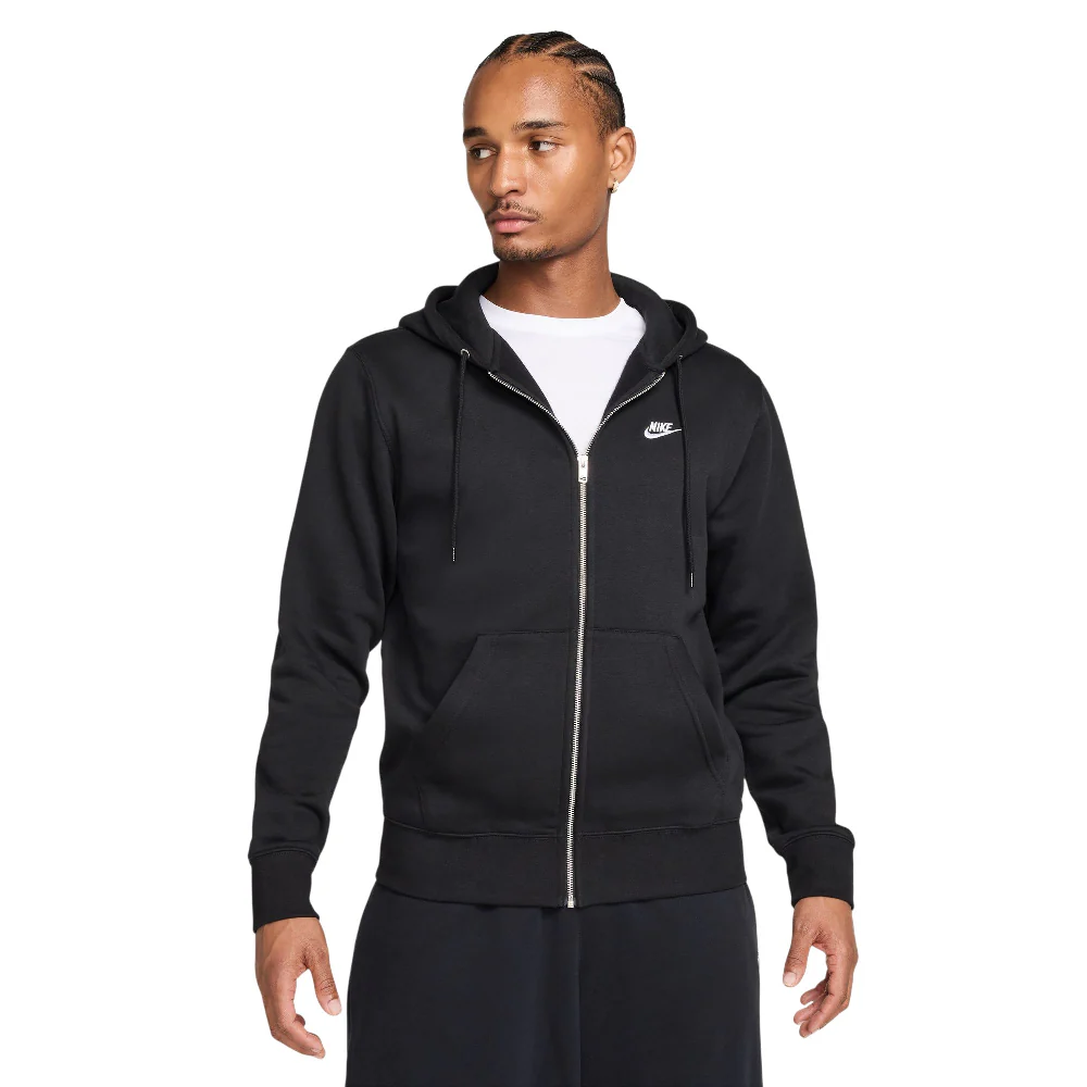Club Full-Zip Fleece Hoodie Black