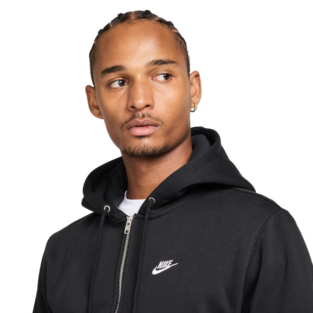 Club Full-Zip Fleece Hoodie Black - Image 3