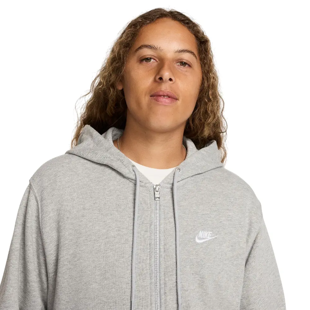 Club Full-Zip French Terry Hoodie Grey - Image 3