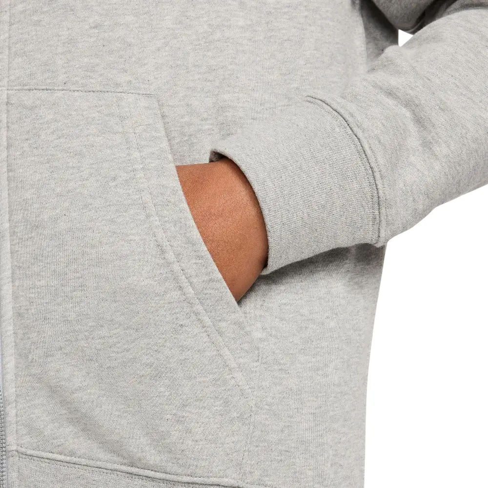 Club Full-Zip French Terry Hoodie Grey - Image 4